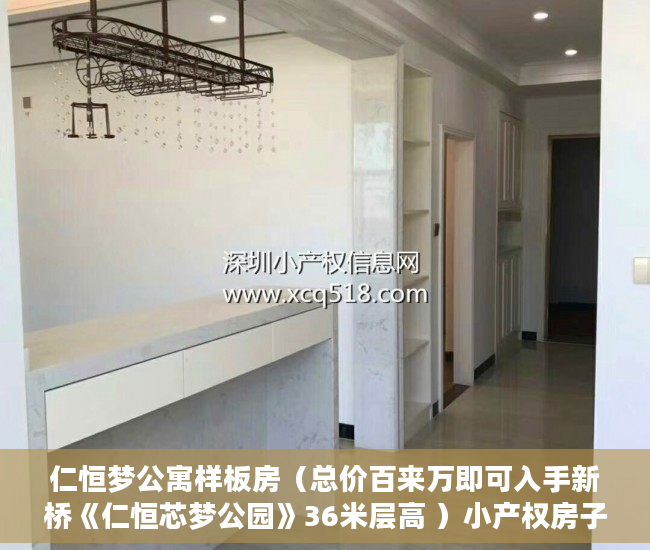 仁恒梦公寓样板房（总价百来万即可入手新桥《仁恒芯梦公园》36米层高 ）小产权房子多久能卖出去，