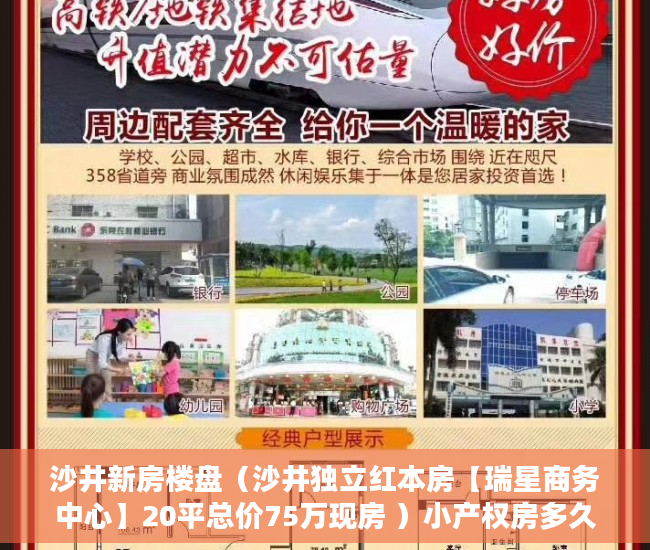 沙井新房楼盘（沙井独立红本房【瑞星商务中心】20平总价75万现房 ）小产权房多久能有证，