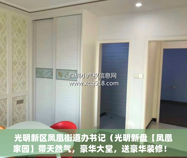 光明新区凤凰街道办书记（光明新盘【凤凰家园】带天然气，豪华大堂，送豪华装修！ ）小产权房子多久可以过户，