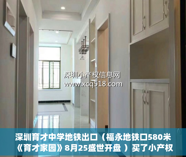 深圳育才中学地铁出口（福永地铁口580米《育才家园》8月25盛世开盘 ）买了小产权房子想卖怎么办，
