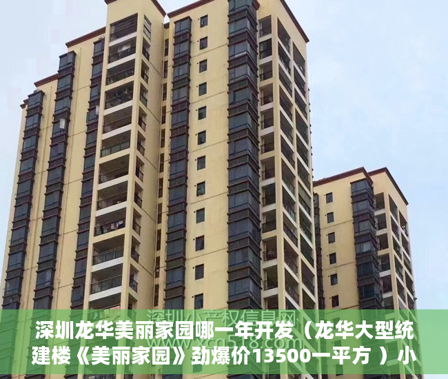 深圳龙华美丽家园哪一年开发（龙华大型统建楼《美丽家园》劲爆价13500一平方 ）小产权房拆除后多久可以拆除，