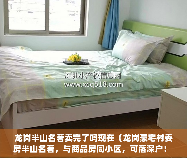 龙岗半山名著卖完了吗现在（龙岗豪宅村委房半山名著，与商品房同小区，可落深户！ ）小产权房出路怎么办，