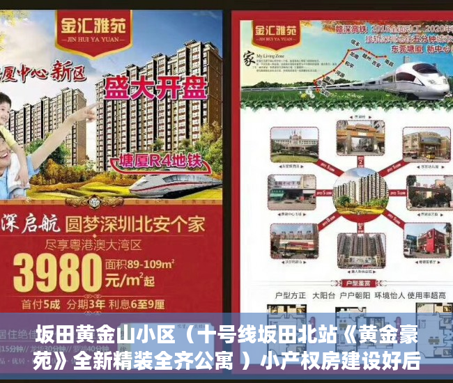 坂田黄金山小区（十号线坂田北站《黄金豪苑》全新精装全齐公寓 ）小产权房建设好后保质期多久，