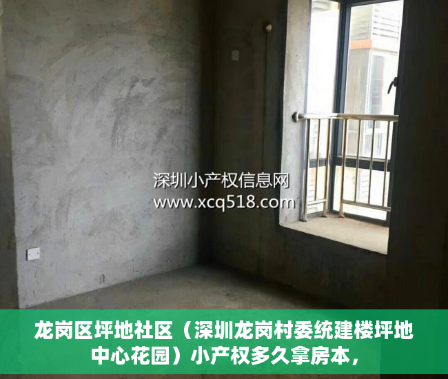 龙岗区坪地社区（深圳龙岗村委统建楼坪地中心花园）小产权多久拿房本，