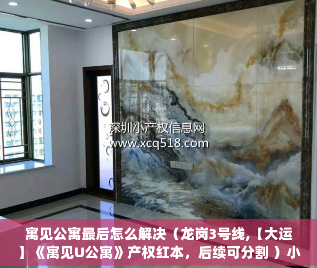 寓见公寓最后怎么解决（龙岗3号线,【大运】《寓见U公寓》产权红本，后续可分割 ）小产权买房后多久能拿到房产证，