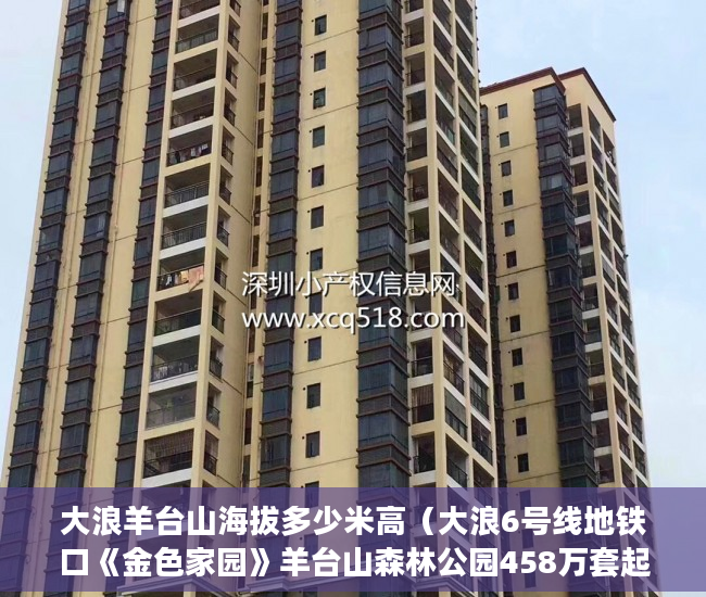 大浪羊台山海拔多少米高（大浪6号线地铁口《金色家园》羊台山森林公园458万套起 ）小产权分割商铺能用多久，