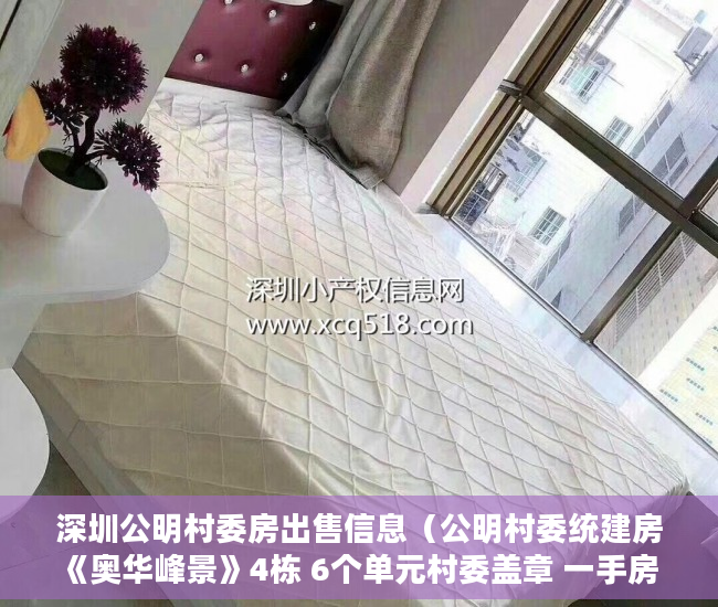 深圳公明村委房出售信息（公明村委统建房《奥华峰景》4栋 6个单元村委盖章 一手房 ）小产权房两人怎么相互制约，