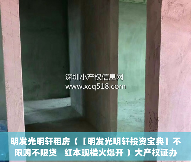 明发光明轩租房（【明发光明轩投资宝典】不限购不限贷   红本现楼火爆开 ）大产权证办好多久可以办小产权证，