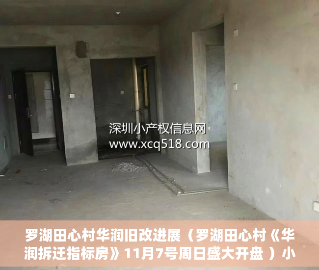 罗湖田心村华润旧改进展（罗湖田心村《华润拆迁指标房》11月7号周日盛大开盘 ）小产权房能用多久，