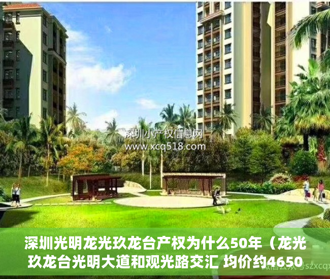 深圳光明龙光玖龙台产权为什么50年（龙光玖龙台光明大道和观光路交汇 均价约46500元平方米 ）小产权改名费怎么算，