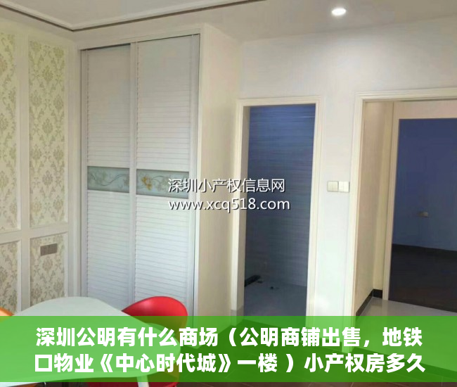 深圳公明有什么商场（公明商铺出售，地铁口物业《中心时代城》一楼 ）小产权房多久就漏雨，
