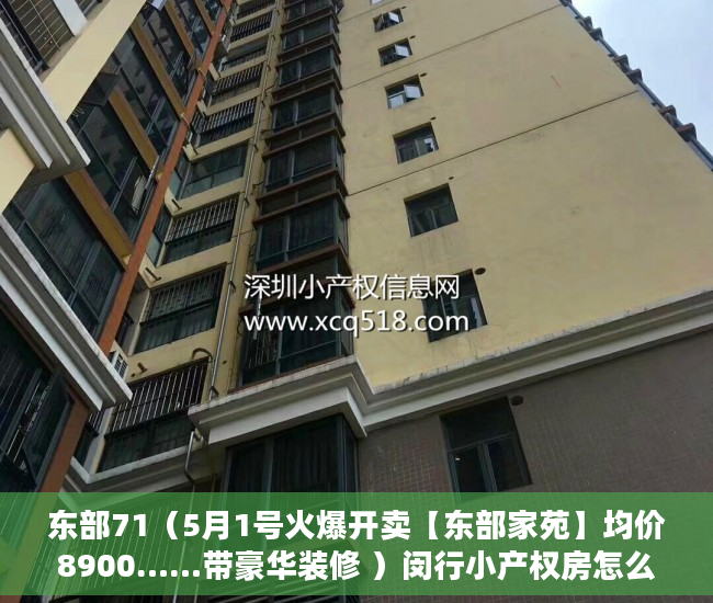 东部71（5月1号火爆开卖【东部家苑】均价8900……带豪华装修 ）闵行小产权房怎么入学，