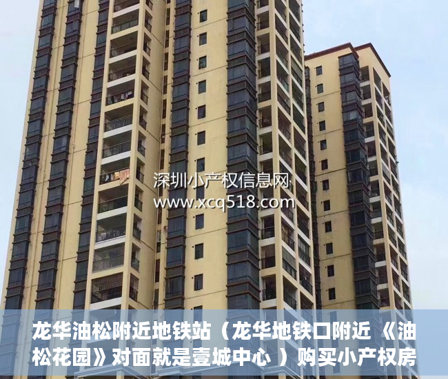 龙华油松附近地铁站（龙华地铁口附近 《油松花园》对面就是壹城中心 ）购买小产权房能住多久，