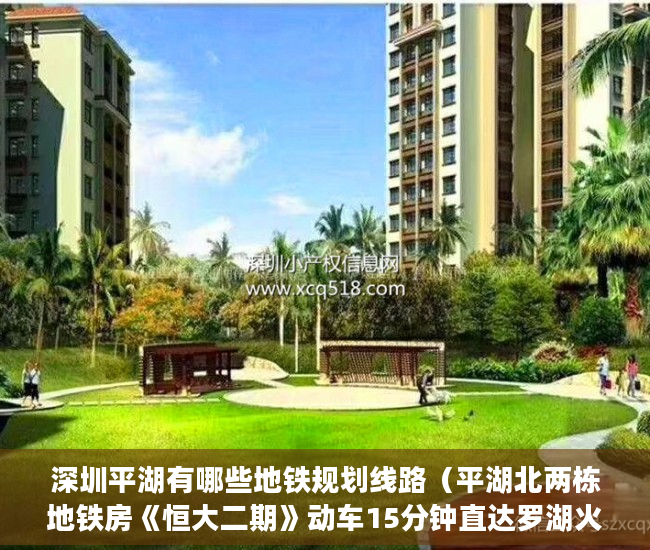 深圳平湖有哪些地铁规划线路（平湖北两栋地铁房《恒大二期》动车15分钟直达罗湖火车站 ）县城小产权房可以住多久，