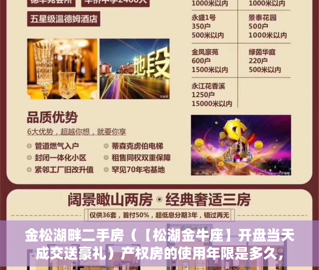 金松湖畔二手房（【松湖金牛座】开盘当天成交送豪礼）产权房的使用年限是多久，