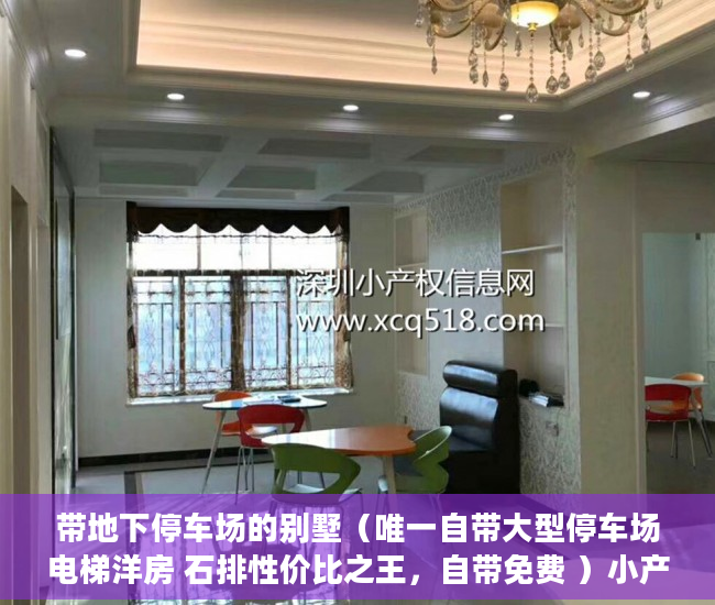 带地下停车场的别墅（唯一自带大型停车场电梯洋房 石排性价比之王，自带免费 ）小产权怎么更名，