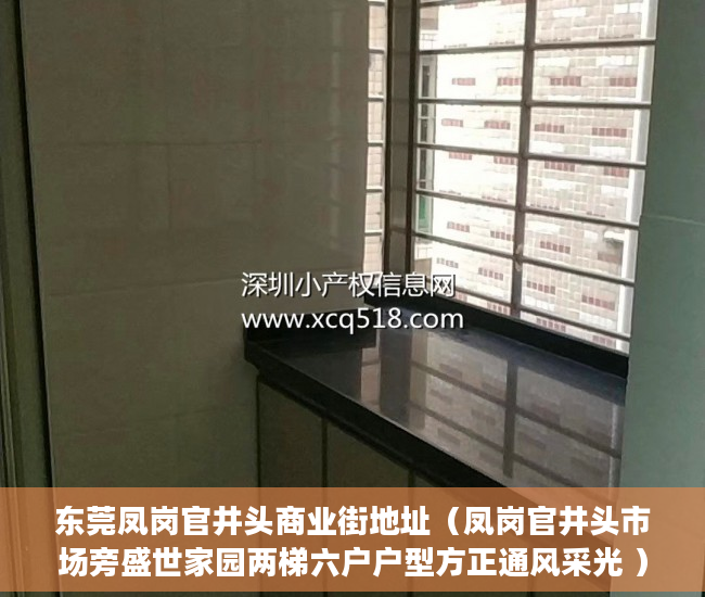 东莞凤岗官井头商业街地址（凤岗官井头市场旁盛世家园两梯六户户型方正通风采光 ）中介买小产权房要做多久监狱，