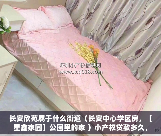 长安欣苑属于什么街道（长安中心学区房，【星鑫家园】公园里的家 ）小产权贷款多久，