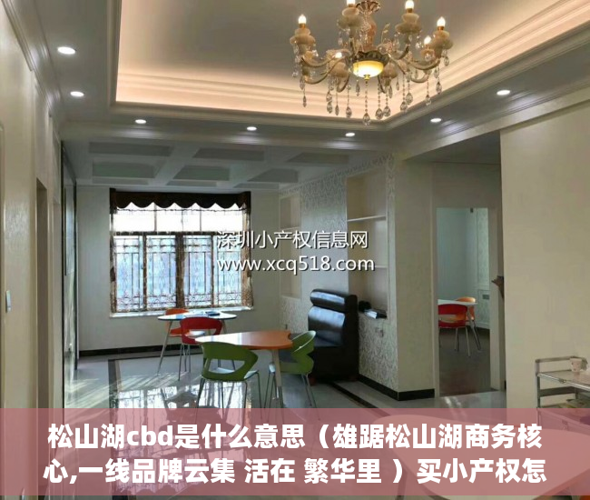 松山湖cbd是什么意思（雄踞松山湖商务核心,一线品牌云集 活在 繁华里 ）买小产权怎么贷款，