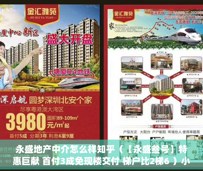 永盛地产中介怎么样知乎（【永盛叁号】特惠巨献 首付3成免现楼交付 梯户比2梯6 ）小产权花园房买过的怎么样了，