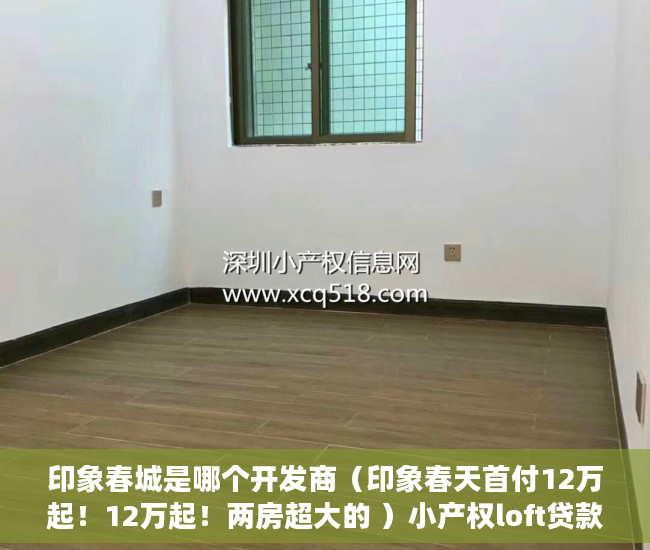 印象春城是哪个开发商（印象春天首付12万起！12万起！两房超大的 ）小产权loft贷款多久还清，