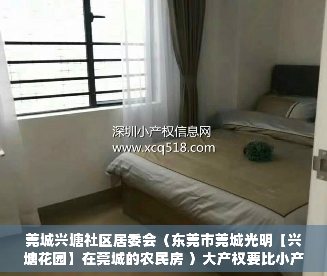 莞城兴塘社区居委会（东莞市莞城光明【兴塘花园】在莞城的农民房 ）大产权要比小产权早下来多久，