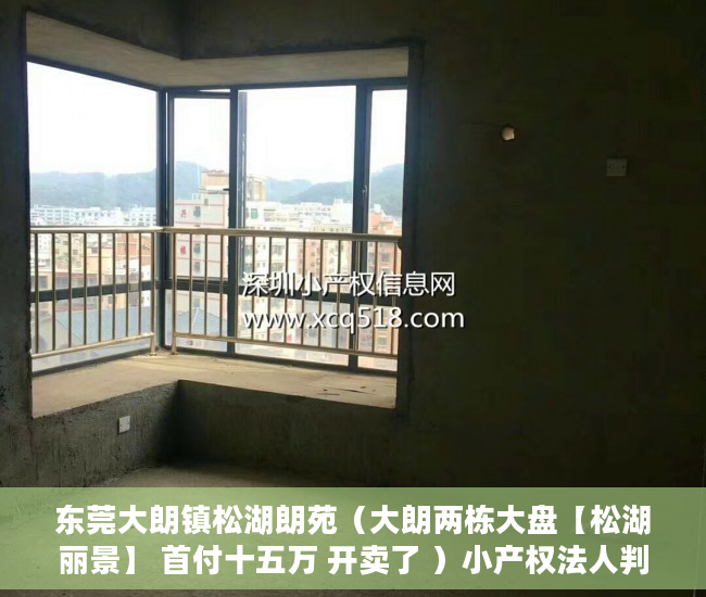 东莞大朗镇松湖朗苑（大朗两栋大盘【松湖丽景】 首付十五万 开卖了 ）小产权法人判多久，