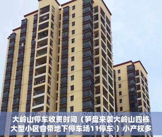 大岭山停车收费时间（笋盘来袭大岭山四栋大型小区自带地下停车场11停车 ）小产权多久能住，