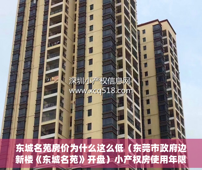 东城名苑房价为什么这么低（东莞市政府边新楼《东城名苑》开盘）小产权房使用年限是多久，