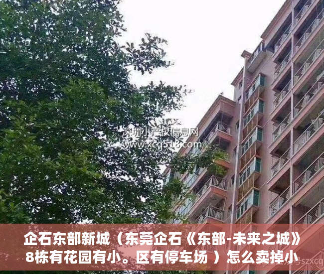 企石东部新城（东莞企石《东部-未来之城》8栋有花园有小。区有停车场 ）怎么卖掉小产权房，