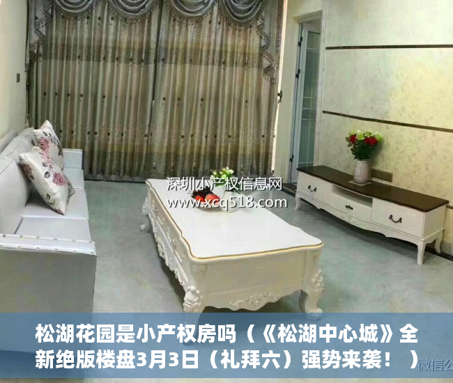 松湖花园是小产权房吗（《松湖中心城》全新绝版楼盘3月3日（礼拜六）强势来袭！ ）小产权的住多久，
