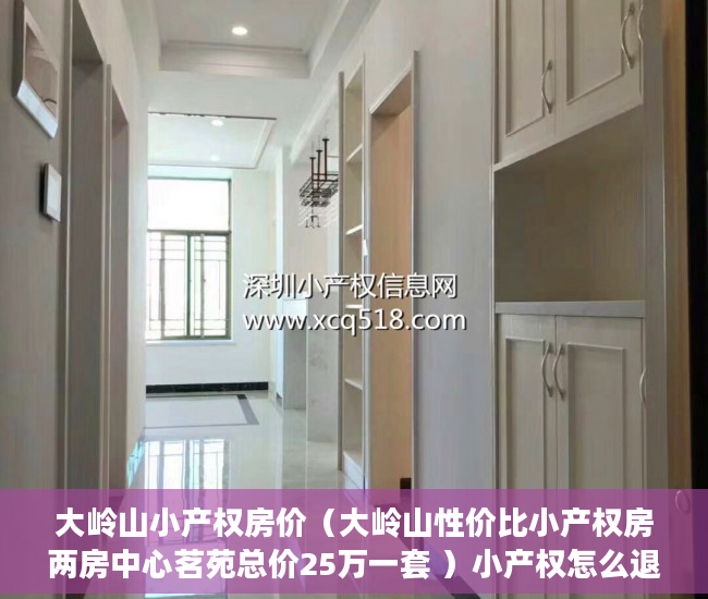 大岭山小产权房价（大岭山性价比小产权房两房中心茗苑总价25万一套 ）小产权怎么退，